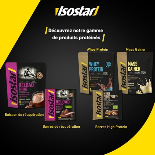 Isostar High Protein 90 Poudre pour Boisson Hyperprotéinée, Chocolat, 16 Boissons, 400 g – Image 5