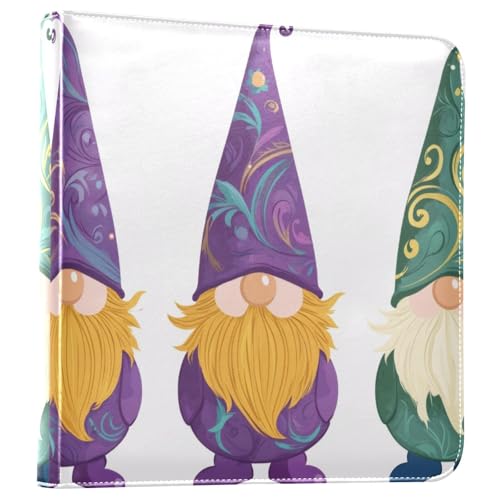 Álbum de fotos SCRAPBOOK álbum adhesivo DIY Mardi Gras Gnomos 3 anillos, 40 páginas, 8x10 pulgadas para recuerdos miniatura 1