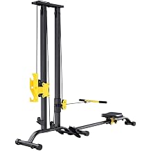 Multifunctional Training Machine - Lat Pull Down, Pull Up Machine, Cable Machine for Home Gym, Integrated Barbell Rack & Bench Press Table, Half Rack Design, Chinning Stand Included