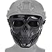 IDEKO Airsoft Skull Mask, Skull Full Face Protective Masks Tactical Mask for Airsoft CS Wargame Halloween Cosplay Party