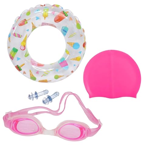 Image of GLAN Swimming Safety Accessories Combo Set for Kids and Adults (Combo of Swimming Cap, Goggle and Ring)