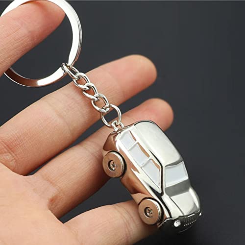 Portachiavi Quadrato In Acciaio Inox ARFUKA – Ciondolo Minimal, Anello Resistente, Antiruggine - 4