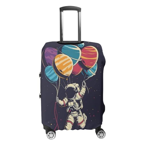 Astronaut in Space Luggage Cover, Washable Elastic Suitcase Cover Protector Fit 18-32 Inch Luggage4