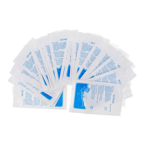 MERRYHAPY 50pcs Reusable Ice Packs for Shipping Portable Cooler Bags for Food Transport Fresh Keeping for Lunch Boxes and Outdoor Activities