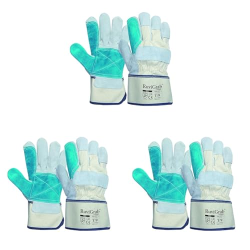 Ruvigrab - Guante americano serraje reforzado | Trabajos pesados ...