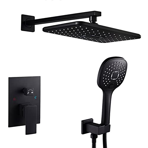 Ensemble de mitigeur de douche avec pommeau de douche effet pluie ABS - 2
