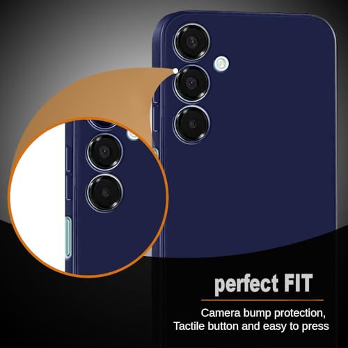 Image of Back Cover for Samsung Galaxy A16 5G / A16 4G | Full Camera Protection | Premium Liquid Silicon Case | Flexible Bumper Case for Samsung Galaxy A16 5G / A16 4G (Dark Blue)