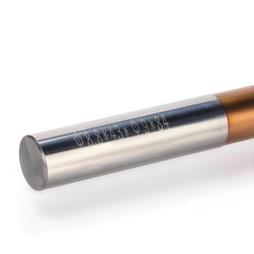 Punta elicoidale da 65 gradi 1.0-9.0mm Punte da trapano in metallo duro integrale per utensili di perforazione in metallo duro 3D Matkap intero in acciaio al tungsteno, 1,3 mm, 5 pezzi