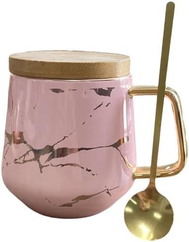 Eplze YBK Tech - Servizio da tè in porcellana stile europeo con espositore, teiera con 4 tazze da tè e piattini, motivo: ape dorata all'interno della tazza (viola