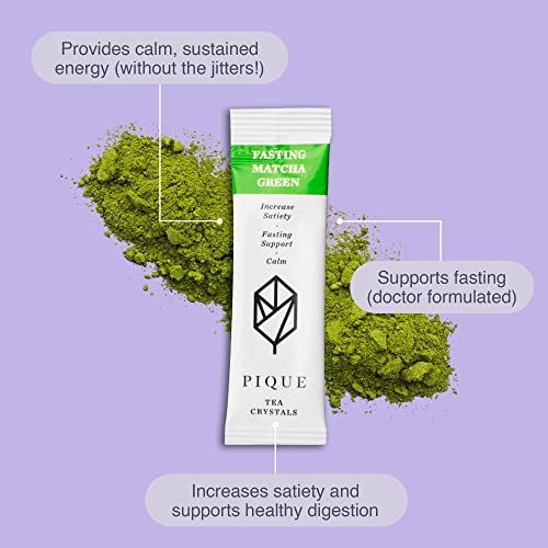 Pique Organic Matcha Fasting Tea Crystals - Support Healthy Metabolism, Calm Energy - 28 Single Serve Sticks (Pack Of 1) #TOP1