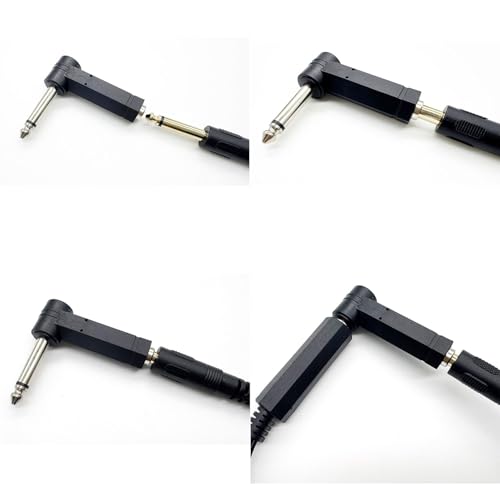 Adaptadores de ángulo recto 6.35 mm TS para guitarra, pack x2 miniatura 7