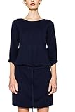  edc by ESPRIT Damen 097CC1E010 Kleid, Blau (Navy 400), Large