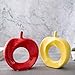 WEIDILIDU Apple Ceramic Statue - Statue Home Decoration - Pottery Decoration Sculpture Large 9 Inch 6 Color Creative Home Bright Paint (Red Apple)