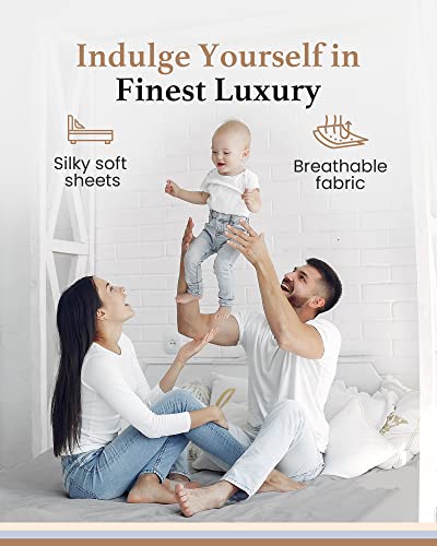 800 Thread Count Light Gray Queen Fitted Sheet Only Deep Pocket, Egyptian Cotton Queen Fitted Sheet Only, Soft Fitted Sheet,Luxury Egyptian Cotton Fitted Sheet, 16” Deep Pocket Queen Fitted Sheet Only #TOP4