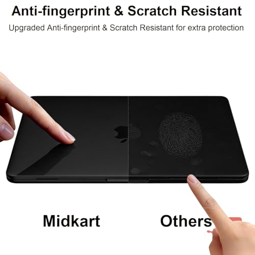 Image of Midkart Matte Finish Case Compatible with MacBook Neo 13 inch 2026 Release Model A3404 A18 Pro Chip Ultra Thin 3 in 1 Kit Exact Fit Fingerprints Resistant Protective Hard Shell Cover, Black Clear