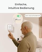 SwitchBot Raumklima-Panel, integriertes Thermohygrometer, optimiert die Heizkörperventilsteuerung, Energie- und Kostensparnis. Unterstützt Apple Home&Home Assistant über Matter (Hub erforderlich) – Ansicht 3