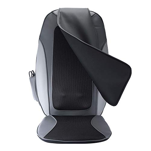 Preisvergleich Produktbild Tragbares Massagekissen mit Schal und Autoladegerät Shiatsu-Rückenmassagestuhl Sitzpolster für den Einsatz zu Hause, im Büro und im Auto