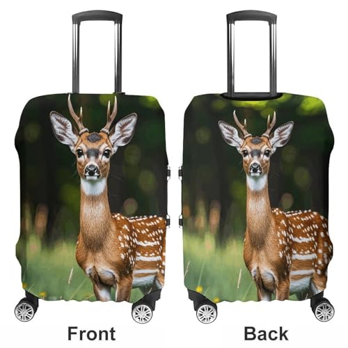 Whitetail Deer Fawn Luggage Cover, Elastic Luggage Protector Fits 19-32in Suitcases, Washable & Anti-Scratch Suitcase Cover for Men Women XL3