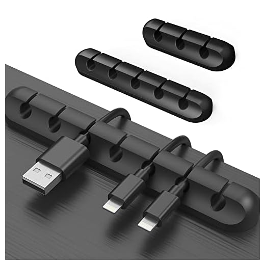 Cable Clips Cord Management Organizer, 3 Packs Silicone Adhesive Hooks, Wire Holder USB Power Charging Accessory Mouse PC Nightstand Desktop Wall Phone Workspace Office (7, 5 and 3 Slots)