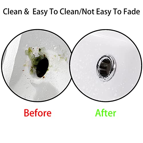 4 Pack Sink Overflow Ring Bathroom Kitchen Sink Hole Round Overflow Cover Basin Trim Overflow Drain Cap Cover Insert in Hole Spares - Image 4