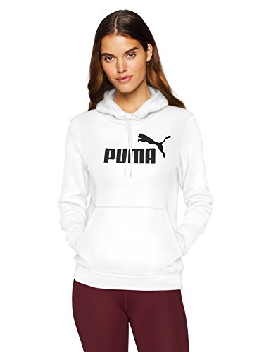 PUMA Women's Essentials Fleece Hoodie, White, S