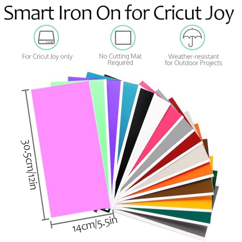 Image of Smart Adhesive Vinyl Permanent CRI-Cut Joy Film: 5.5 X 12 in (36 Packs) Craft Transfer Vinyl Film Plotter Set for Laptops, Phones, Walls