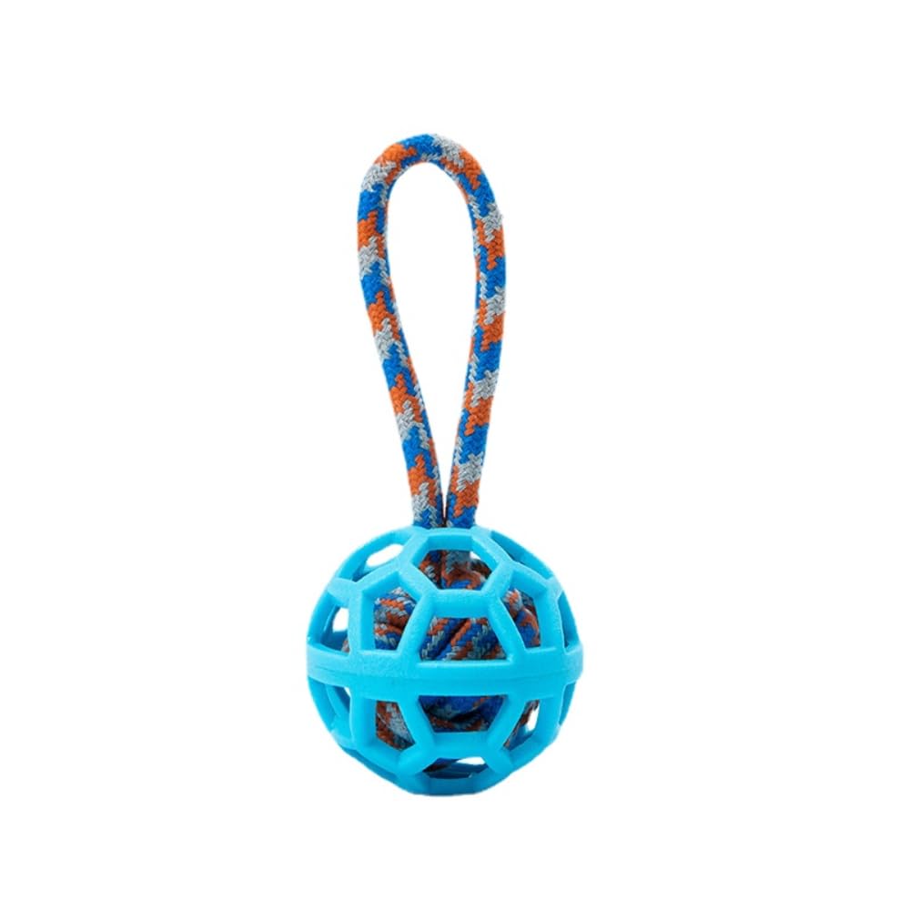 VONCYKI Bite Resistant Dog Toys Balls, Pet Hollow Toys Balls, Teething Training Pet Dog Toys (2,Blue)