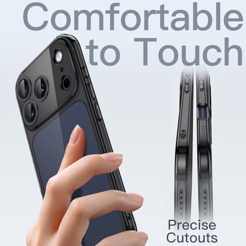 Image of JETech Slim Case for iPhone 17 Pro 6.3-Inch with Camera Lens Full Protection, Ultra-Thin Lightweight Clear Minimalist Protective Phone Cover (Black)
