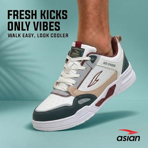 Image of ASIAN Tango-01 Men's Sneakers | Stylish Synthetic Upper, Air-Cooled Cushion Comfort, Durable PVC Sole | Daily Use Shoes for Office & Travel