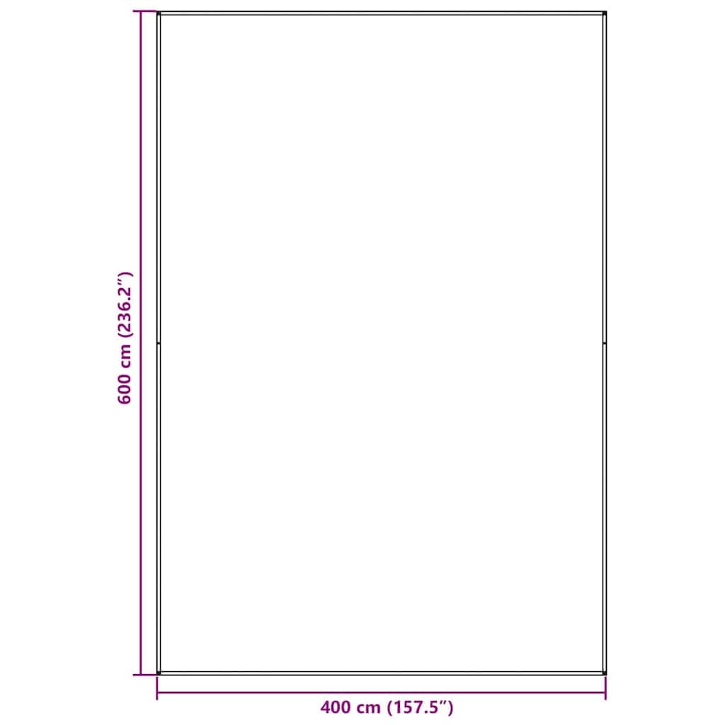 Zeltteppich Blau und Grau 600 x 400 cm Polyethylen, wetterfeste Bodenplane für Camping, Outdoor, leicht faltbar, robust, ideal für Garten, Terrasse, Zelthering, Abspannleine, Reparaturset