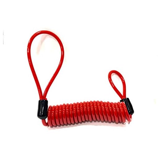 LUMA - Cable Recordatorio para antirrobos de Disco de Moto. Longitud 1,5 m. x 4 mm. de Grosor