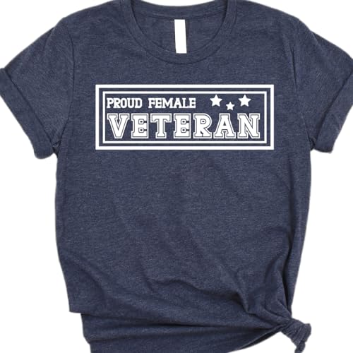 Proud Female Veteran T-Shirt, US Army Apparel for Brave Retired Veterans, Veterans Day Tee, Veteran Defender Top4