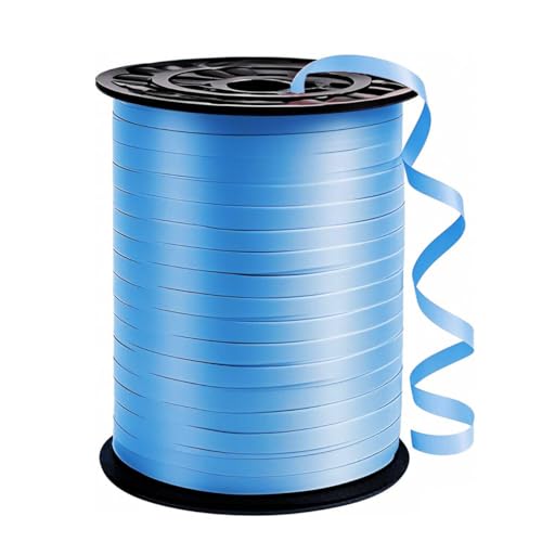Light Blue Curling Ribbon, 0.2 Inch 500 Yards, for Gift Wrapping, Balloon String, Birthday, Wedding, Christmas Party Decoration, Floral Arrangements & Art Craft