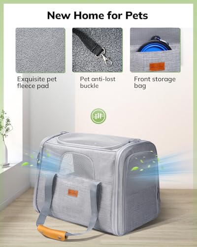 Morpilot Transportbox Katze Katzen transportboxen, Faltbare katzentasche transporttasche, hundetragetasche Transporttasche mit Einstellbar Schultergurt katzenbox für Katzen Kleiner Hund Welpe