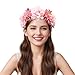 Rannyrena Flower Headband for Women Boho Artificial Floral Hair Crowns Bridal Wedding Hair Wreaths Cosplay Festivals Prom Photo Props (Pink, Adjustable)