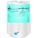 Humidifiers for Bedroom, 25dB Humidifiers Essential Oil Diffuser with 7-Color Night Lights, 2.5L Top Filling Cool Mist Humidifier for Kids with Sleep Mode, 30H Run-Time, BPA-Free, Auto Shut Off, White