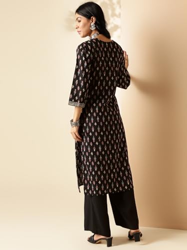 Image of Vbuyz Women's Floral Printed Straight Cotton Special wear Kurtas for Women | Cotton Kurtas for Women | A-Line Kurtas Kurtis | Designer Kurta | Kurtas for Women | Printed Kurtas