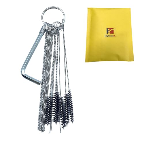 Image of LandTank】Seiddons Carburetor Carbon Dirt Jet Cleaner Tool Kit 10 Cleaning Needles with 5 Brushes