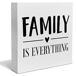 Family is Everything Decorative Wooden Box Sign Family Home Wood Block Plaque Decor Rustic Shelf or Wall Display for Living Room Bedroom Family is Everything Decorative Wooden Box Sign Family Home Wood Block Plaque Decor Rustic Shelf or Wall Display for Living Room Bedroom