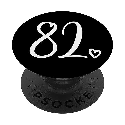 Número 82 Ochenta y Dos Para Mujeres 82 Años 82 Cumpleaños PopSockets PopGrip Intercambiable