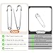 Extra Large Safety Pins, 10 PCS Heavy Duty Big Safty Pins for Clothes, Diaper, Blankets, Leather, 4