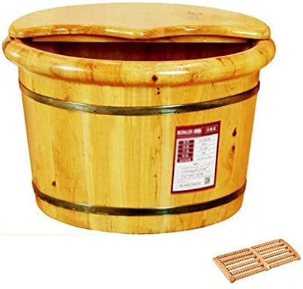 Barril de madera para pies, spa para el hogar, regalo del hogar, bañera de pies, bañera de spa, lavabo grueso de madera para remojar pies,