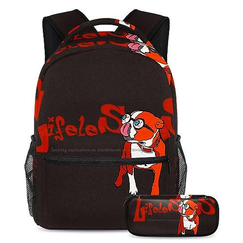 Sac à dos rouge grand volume pour ranger les cahiers d'école