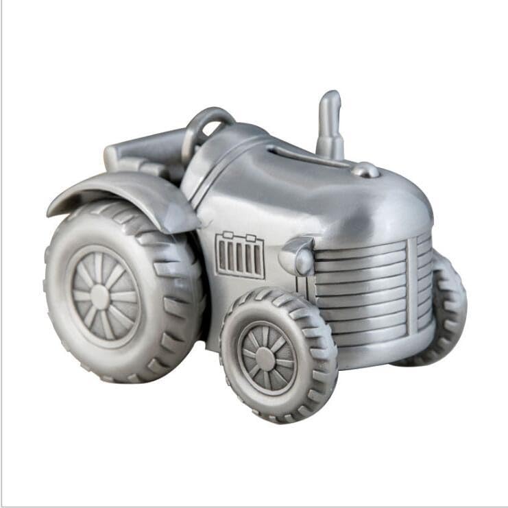 Vintage Four-Wheel Tractor Coin Bank – Rustic Farmhouse Decor, Fun Money Bank for Kids & Tractor Enthusiasts
