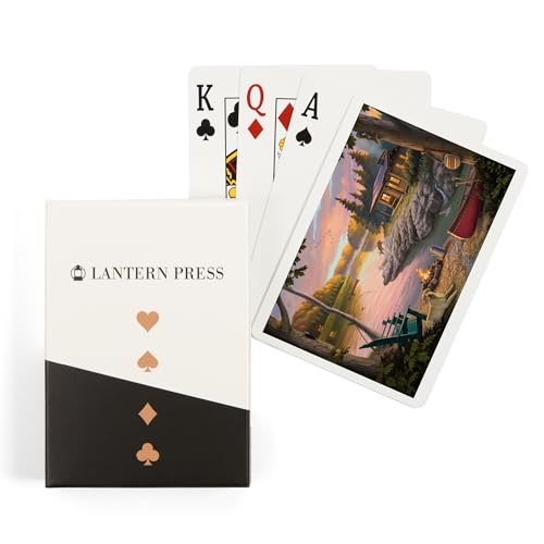 Baraja Poker Lake Living Cabin in Woods 52 Cartas