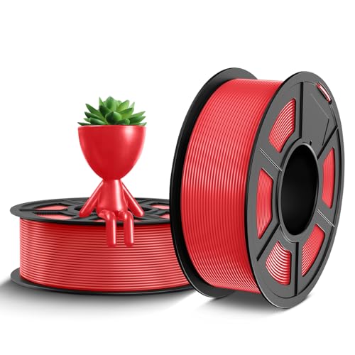 TECBEARS PETG Filament 1.75mm 2KG, 3D Printer Filament PETG Red, Strong Toughness...