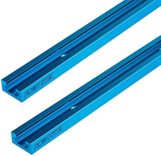POWERTEC 71119 Double-Cut Profile Universal T-Track with Predrilled Mounting Holes(2-Pack), 36"