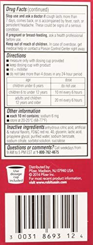 Children’s Robitussin Cough Long-Acting (4 Fl. Oz, Fruit Punch Flavor), 8-Hour Cough Suppressant, Alcohol-Free, Ages 4+ #TOP2