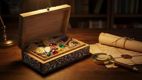 Handmade Wooden Jewelry & Keepsake Box, Decorative Storage Box, 8 x 5 Inch by The Great Indian Bazaar - Image 5
