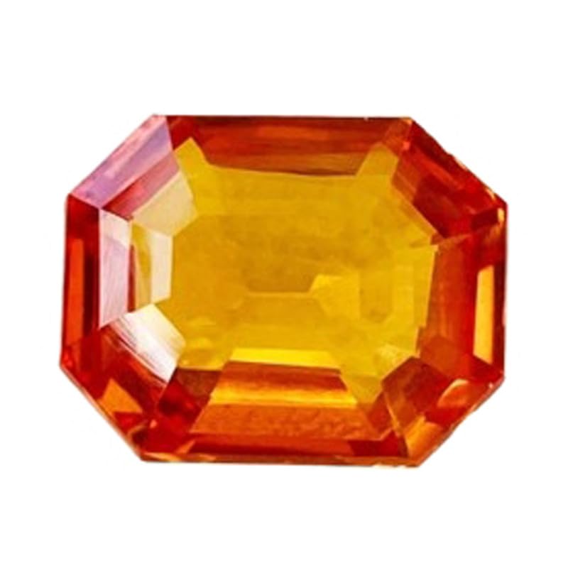 Saphir orange naturel coussin pour remplacer une pierre perdue